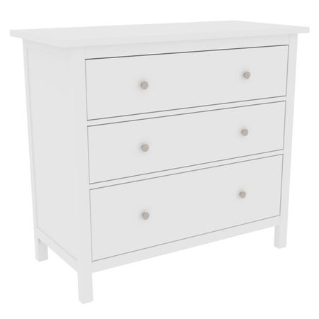 комод Кантри 3 ящика 1080х500х960мм белый сосна