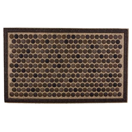 коврик JOY HOME Точки 45х75см влаговпитывающий полиэстер, резина, серый