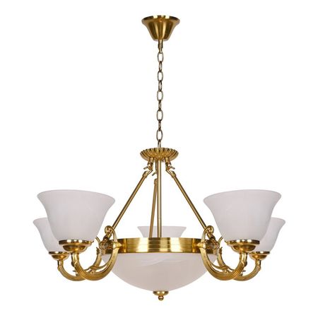 люстра подвесная БАЛТИЙСКИЙ СТИЛЬ Мадрид 5xЕ14 40Вт + 2xЕ27 60Вт металл бронза