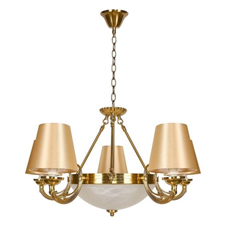 люстра подвесная БАЛТИЙСКИЙ СТИЛЬ Барселона 5xЕ14 40Вт + 2xЕ27 60Вт металл бронза