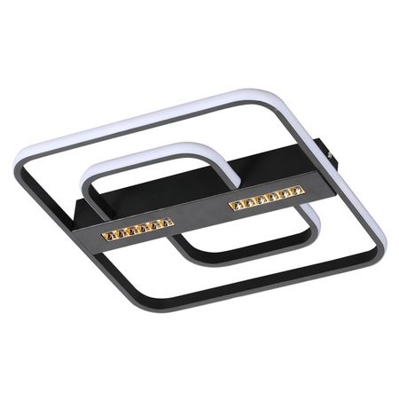 люстра потолочная светодиодная DECITY Драйв 38Втх2+24Вт LED пульт металл акрил черный