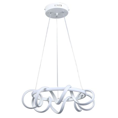 люстра подвесная светодиодная DECITY Аурих 2х21Вт+2х54Вт LED металл акрилл белый