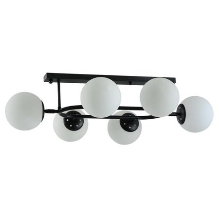 люстра потолочная DECITY Оливия 6х60Вт Е27 2металл стекло черный