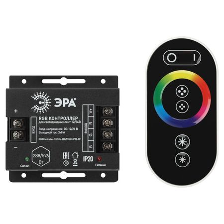 контроллер RGB ЭРА 288-576Вт 12-24В IP20 радио пульт сенсорный анья портин радио попова