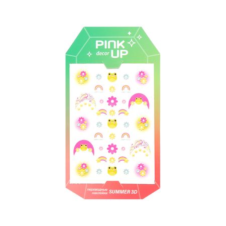 Наклейки для ногтей PINK UP DECOR SUMMER COLLECTION 3D переводные тон 201 наклейки 3d лондон 2510 5