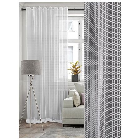 штора тюлевая на шт.ленте AMAZONTEXTILE HOME крупная сетка 300х280см молочная, арт.S Karnaval v02