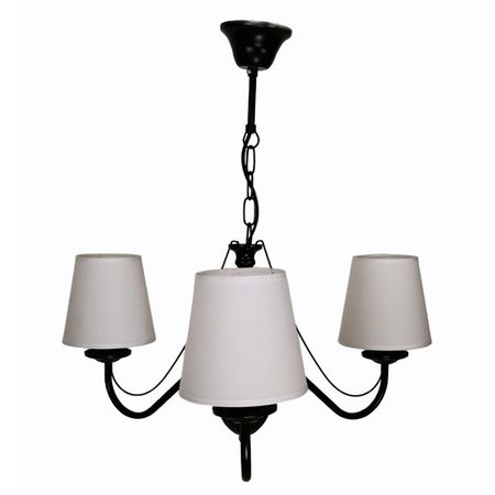 люстра подвесная СВЕТПРОМ 3х40Вт Е14 текстиль поплин белый