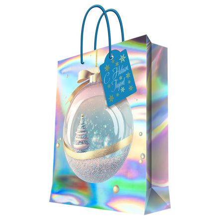 пакет бумажный Сувенирный с голографией 18х23х10см сувенирный путеводитель великий новгород