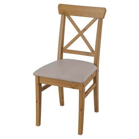 стул Ингольф с мягким сиденьем 400х910х530мм коричневый массив сосны