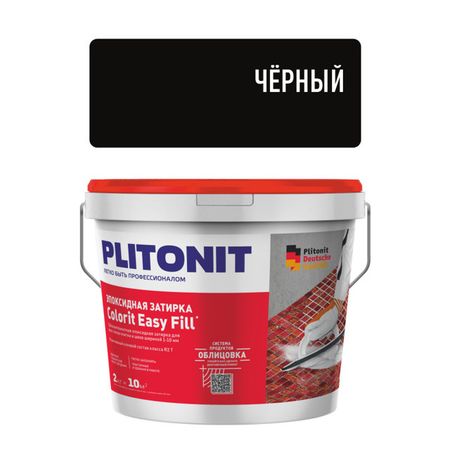 затирка для швов PLITONIT Colorit EasyFill эпокс. 1-10мм 2кг черная