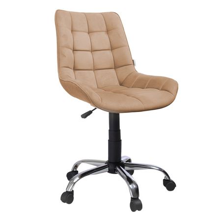 кресло офисное Феликс G 600x615x975мм ткань песочный/хром