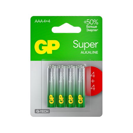 Батарейки GP SUPER ALKALINE АAА 8 шт