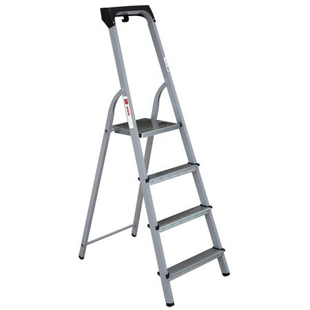 стремянка стальная UGO LOKS 4 ступени с лотком для инструментов