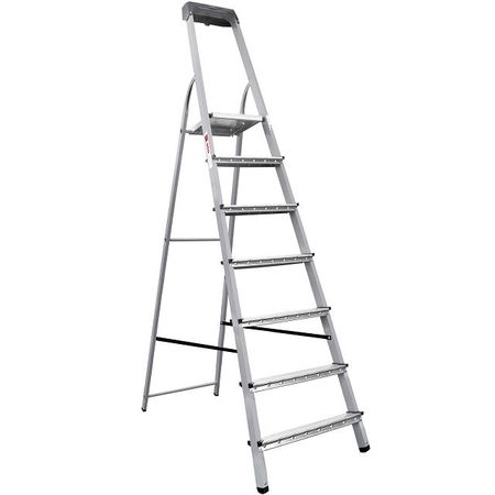 стремянка стальная UGO LOKS 7 ступеней с лотком для инструментов