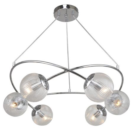 люстра подвесная ESCADA Molecule 6х40Вт Е14 хром
