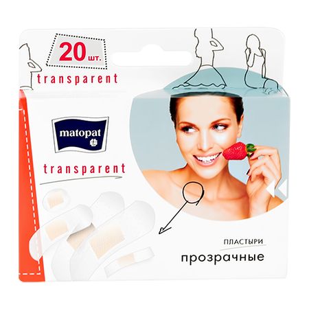 Набор пластырей MATOPAT TRANSPARENT 20 шт михаил емельянович векслер шаг в сторону