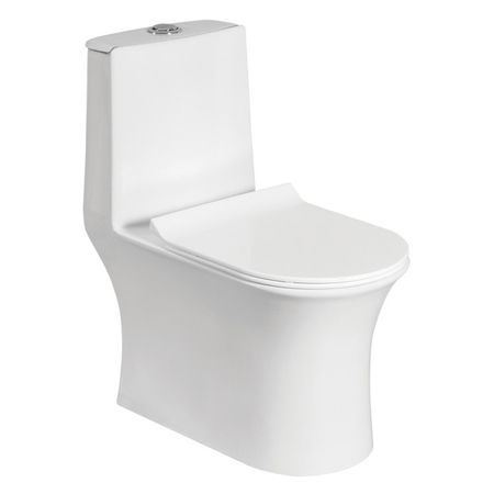 унитаз-моноблок VITARTA Svelta вертикальный выпуск сиденье белый