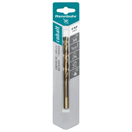сверло по металлу RENNBOHR COBALT 9,0х125мм