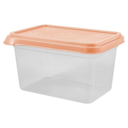 контейнер для продуктов PLAST TEAM Вergen 0,7л прямоугольный пластик персиковая карамель