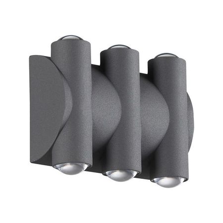 светильник уличный настенный Novotech Street 21282, 6 х LED х 6 Вт, темно-серый