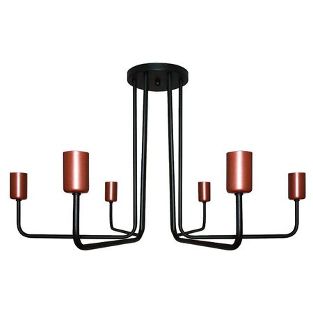 люстра Элетех Сити 6 х Е27 х 60 Вт черная