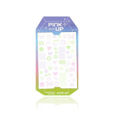 Наклейки для ногтей PINK UP DECOR CUTE COLLECTION 2D переводные тон 122