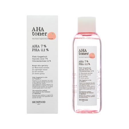 Тонер для лица SKINFOOD с AHA /PHA -кислотами и экстрактом розового грейпфрута для сияния кожи 200 мл какова цель эволюции