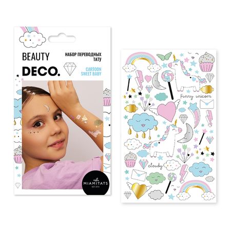 Набор переводных татуировок для тела DECO. by Miami tattoos Cartoon Sweet Baby игровой   тм vladi мягкие пазлы baby puzzle транспорт мультиколор