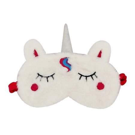Маска для сна MISS PINKY мягкая Единорог цветной весёлый отдых