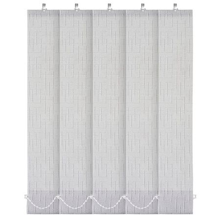 комплект ламелей УЮТ Рогожка 5шт для вертикальных жалюзи 180см серый, арт. 61.61ТО.3239