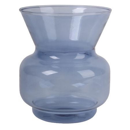 ваза TODELIA Жасмин 13см стекло голубая