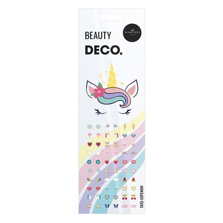 Тату-сережки DECO. STICK ON EARINGS by Miami tattoos переводная unicorn волшебная раскраска unicorn dolls