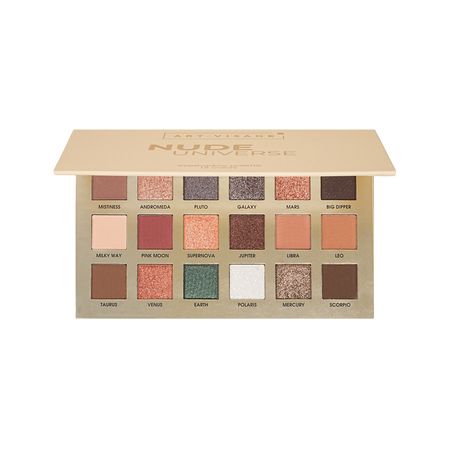 Палетка теней для век ART-VISAGE NUDE UNIVERSE 18 тонов пенал с большой молнией космонавт universe