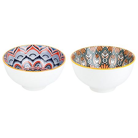 набор салатников NOUVELLE HOME Arabesque 2шт 11,5см 0,3л фарфор синий