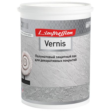 лак защитный для декоративных покрытий LIMPRESSION Vernis полуматовый 1л, арт. 150-500
