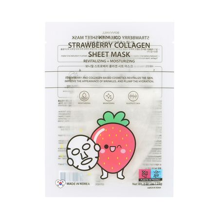 Маска для лица BONNYHILL с экстрактом клубники и коллагеном 23 гр