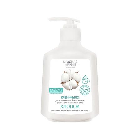 Крем-мыло жидкое для интимной гигиены КРАСНАЯ ЛИНИЯ Хлопок 250 мл лев абрамович кассиль линия связи