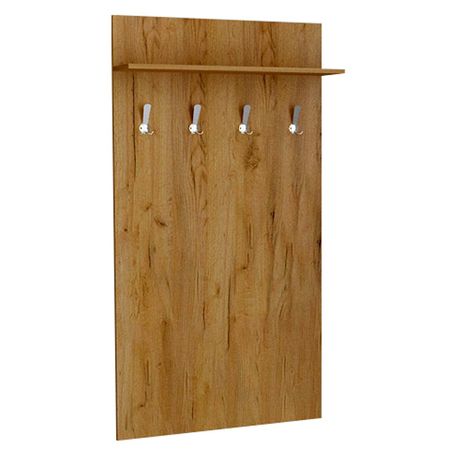 вешалка настенная Лофт 4 крючка 800х216х1500мм дуб крафт золотой ЛДСП