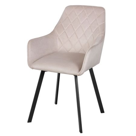 стул-кресло поворотный ФАРАОН 570х590х895мм бежевый/черный муар ткань/металл