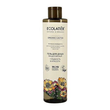 Гель для душа ECOLATIER ORGANIC CACTUS Гладкость & красота мицеллярный 350 мл