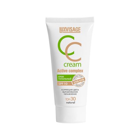 Крем тональный для лица LUXVISAGE CC CREAM active complex SPF 10 тон 30 natural