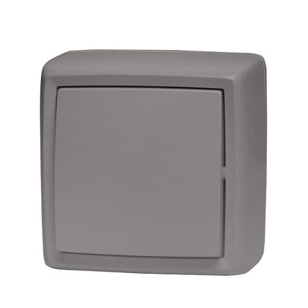 выключатель 1-клавишный DRESDEN 10А серый