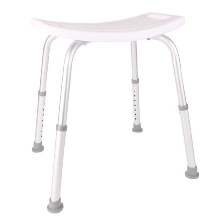 табурет для ванной VITARTA 50х45,5х38,5/56,5см алюминий пластик белый