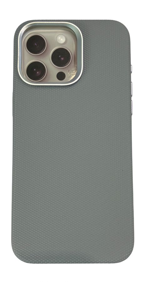 Чехол-накладка Puloka Solemn Magsafe для iPhone 15 Pro Max пластиковый/текстура (серый)