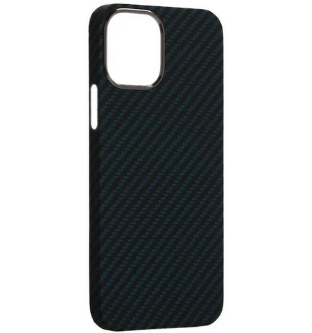 Чехол-накладка K-Doo Kevlar Case для iPhone 14 Plus карбоновый (черно-синий в полоску)