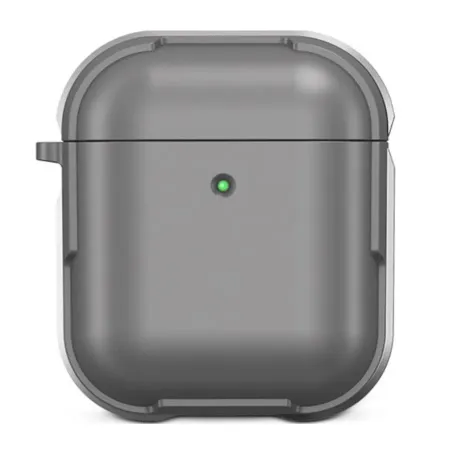 Чехол WiWU Defense Armor для AirPods 2 противоударный с карабином (серый) для карточек на молнии с карабином лама пвх 12×9 12 10832 8