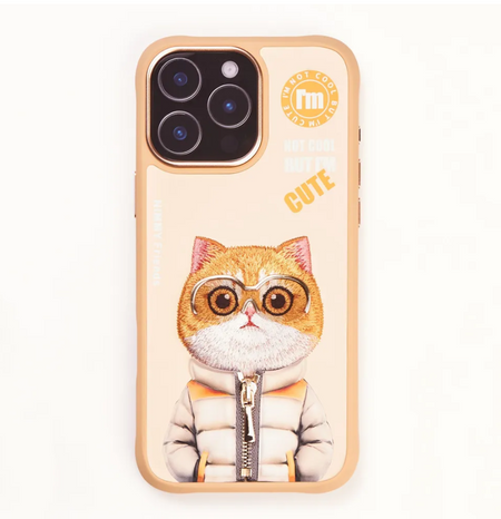 Чехол-накладка Nimmy Cool Cute 2.0/Little Hipster Man для Apple iPhone 16 Pro Max полиуретан (желтый)