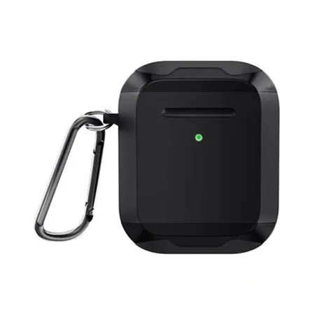 Чехол WiWU Defender Strong Metal для AirPods 2 противоударный с карабином (черный) марк хакерби defender of the realm dark age