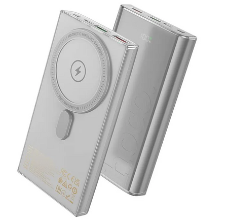 Внешний аккумулятор Hoco Q22 Taurus MagSafe 10000mAh USBх2/Type-C (серый)