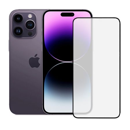 Защитное стекло Remax Tempered Glass 3D 9H для Apple iPhone 14 Pro цветное (черный)